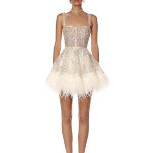 Bronx and Banco Mademoiselle Beaded Mini Dress (XS)